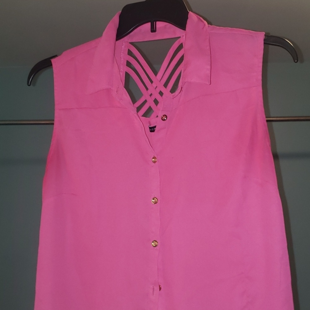 Hot Pink Strappy Tank